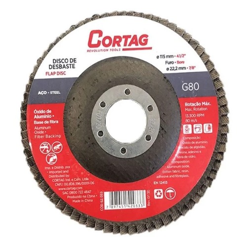 DISCO FLAP 4.1/2" G80 CORTAG