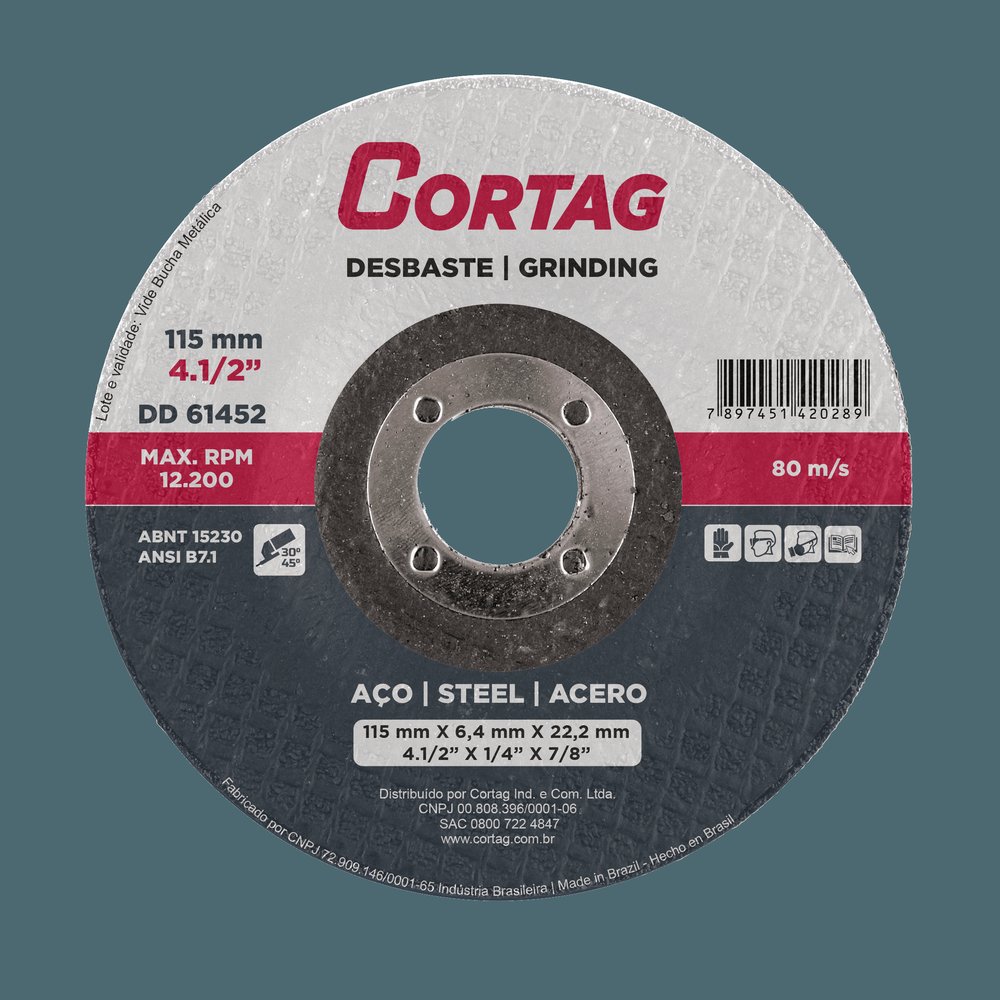DISCO DESBASTE 4.1/2" X 7/8" CORTAG