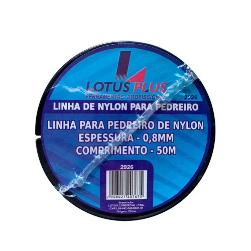 LINHA DE NYLON P/ PEDREIRO, 0,8X50M 240/20