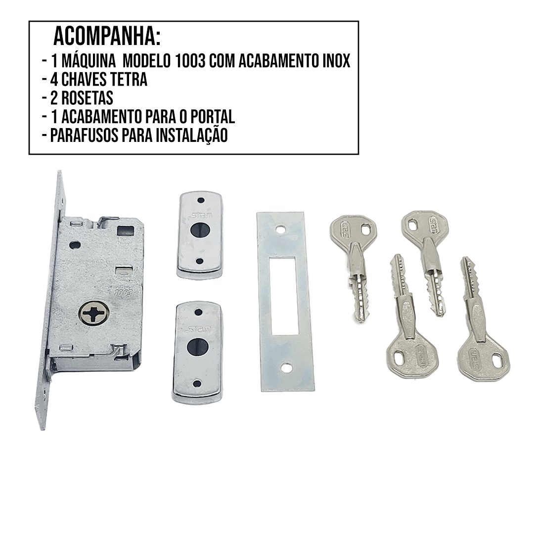 FECH STAM 1003 AUXILIAR INOX 18MM 12887 ENC.