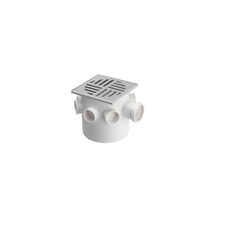 CAIXA SIF REDONDA CROM 3 ENTRADAS 100X100X50