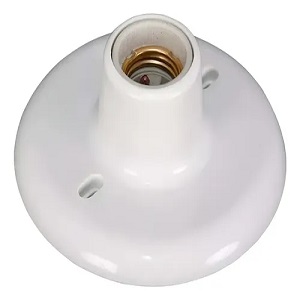 PLAFON SOQUETE E27 BR TERMOPLASTICO