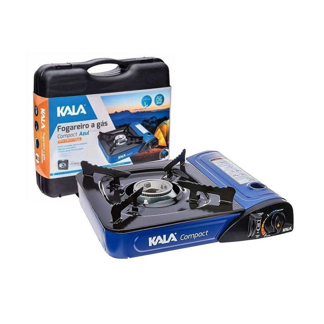 FOGAREIRO A GAS COMPACT AZUL - KALA