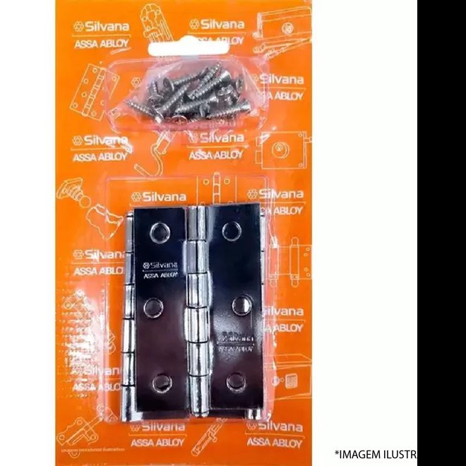 DOBRADICA 850 X 3.1/2" ZINC - CARTELA C/ 3