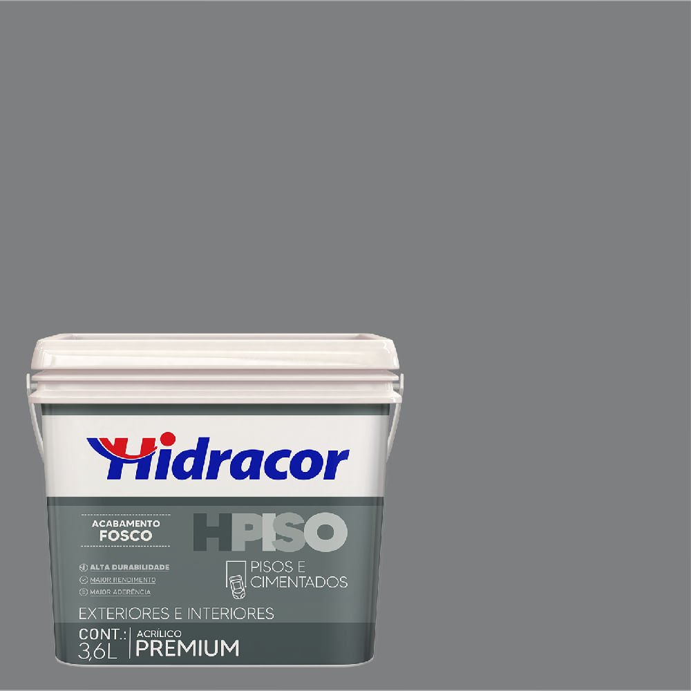 TINTA PISO CINZA ESCURO 3,6L HIDRACOR