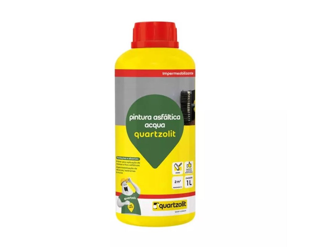 PINTURA ASFALTICA ACQUA - FR 1L QUARTZOLIT