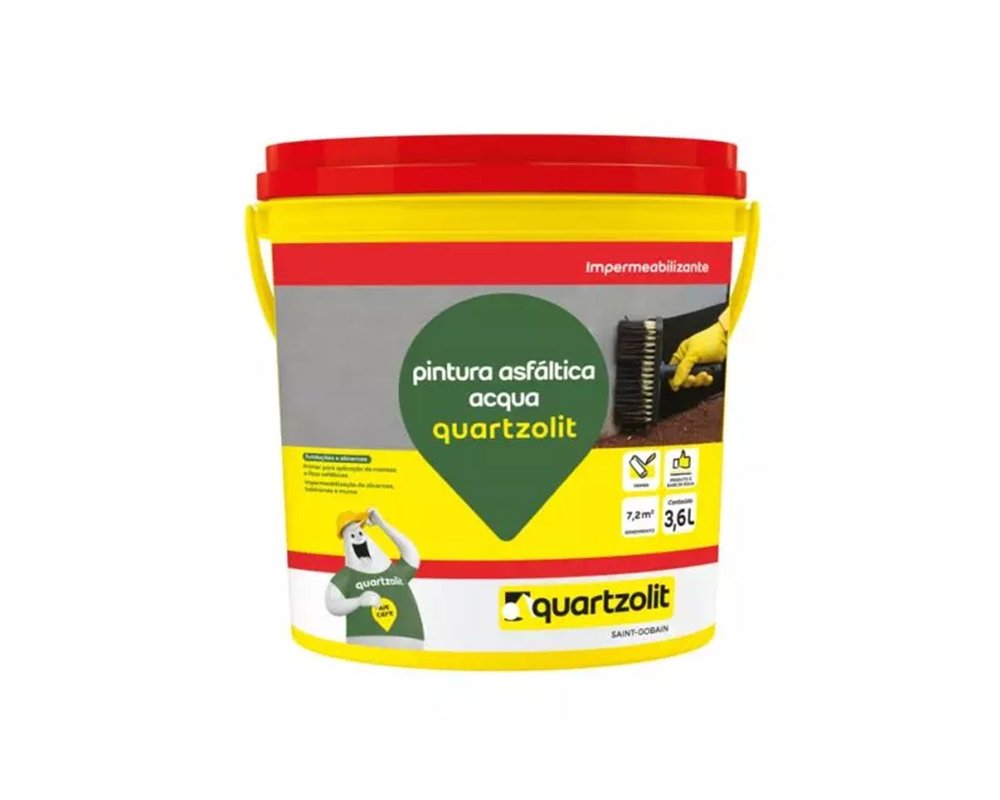 PINTURA ASFALTICA ACQUA - GL 3,6L QUARTZOLIT