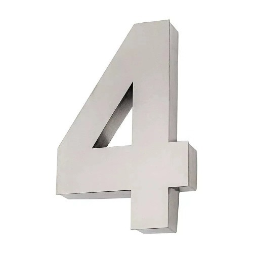 NUMERO RESIDENCIAL INOX (NO 4) - CART