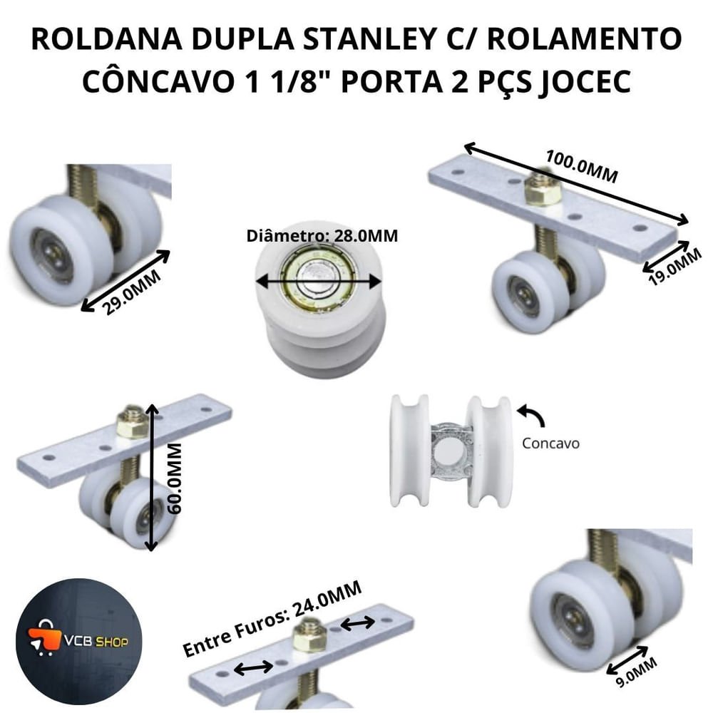 ROLDANA DUPLA 1.1/2. C/ CHAPA STANLEY JOCEC (UNID)