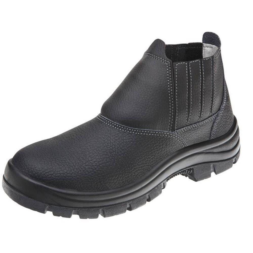 BOTA ELAST. BICO PLAST. COURO PT 41