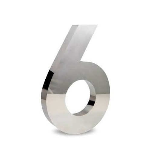 NUMERO RESIDENCIAL INOX (NO 6) - CART
