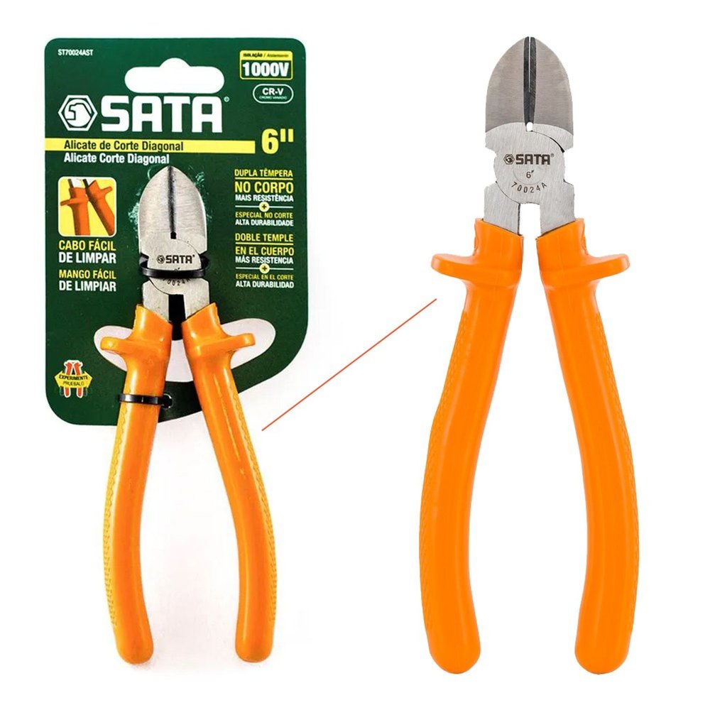ALICATE CORTE DIAGONAL SATA 6" ISOLADO