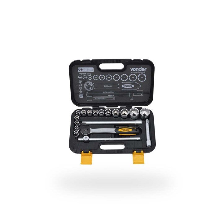 JG SOQUETE ESTR 1/2" MAYLE 23PC 8-32MM