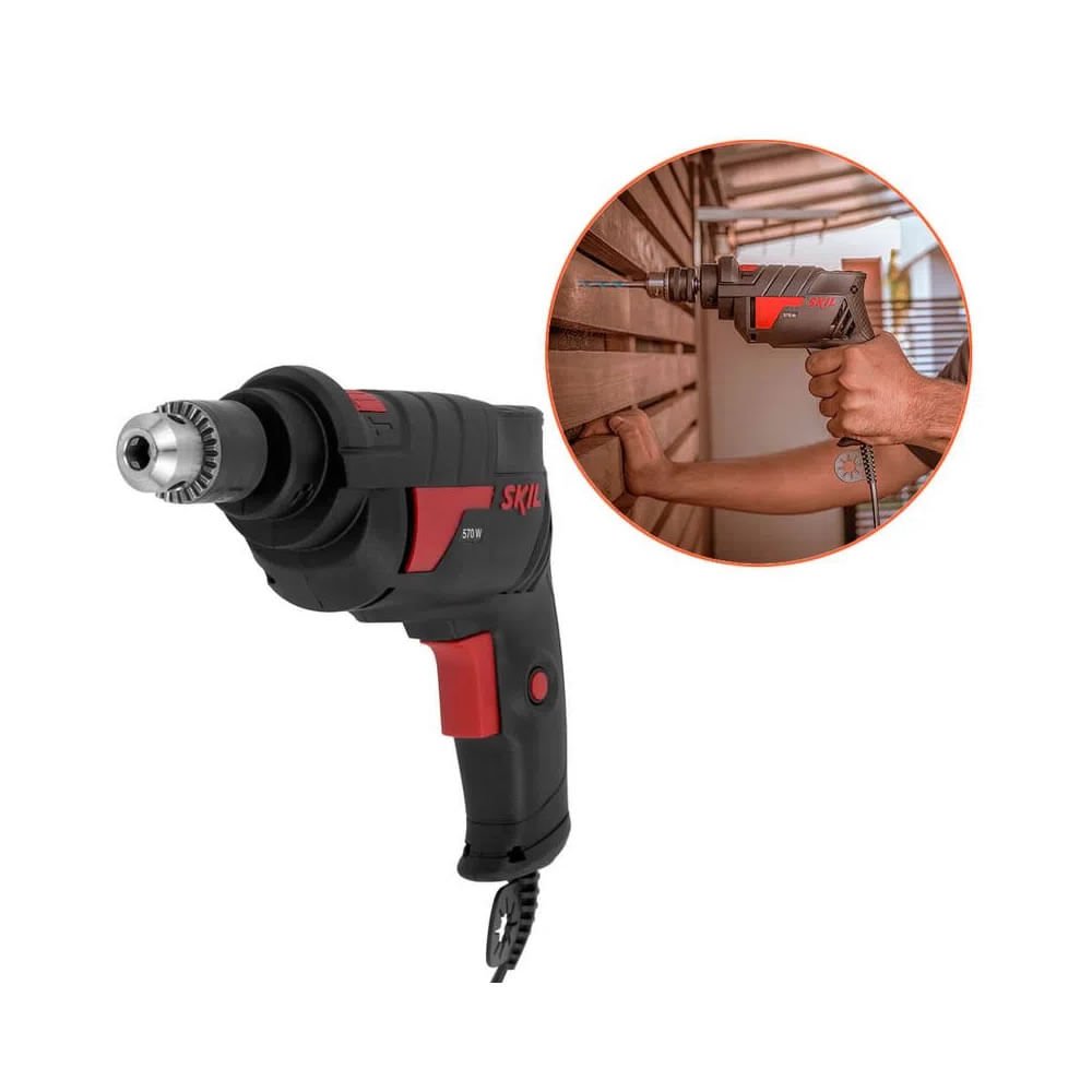 FURADEIRA IMP 3/8" SKIL 6600 570W 1VEL 127V