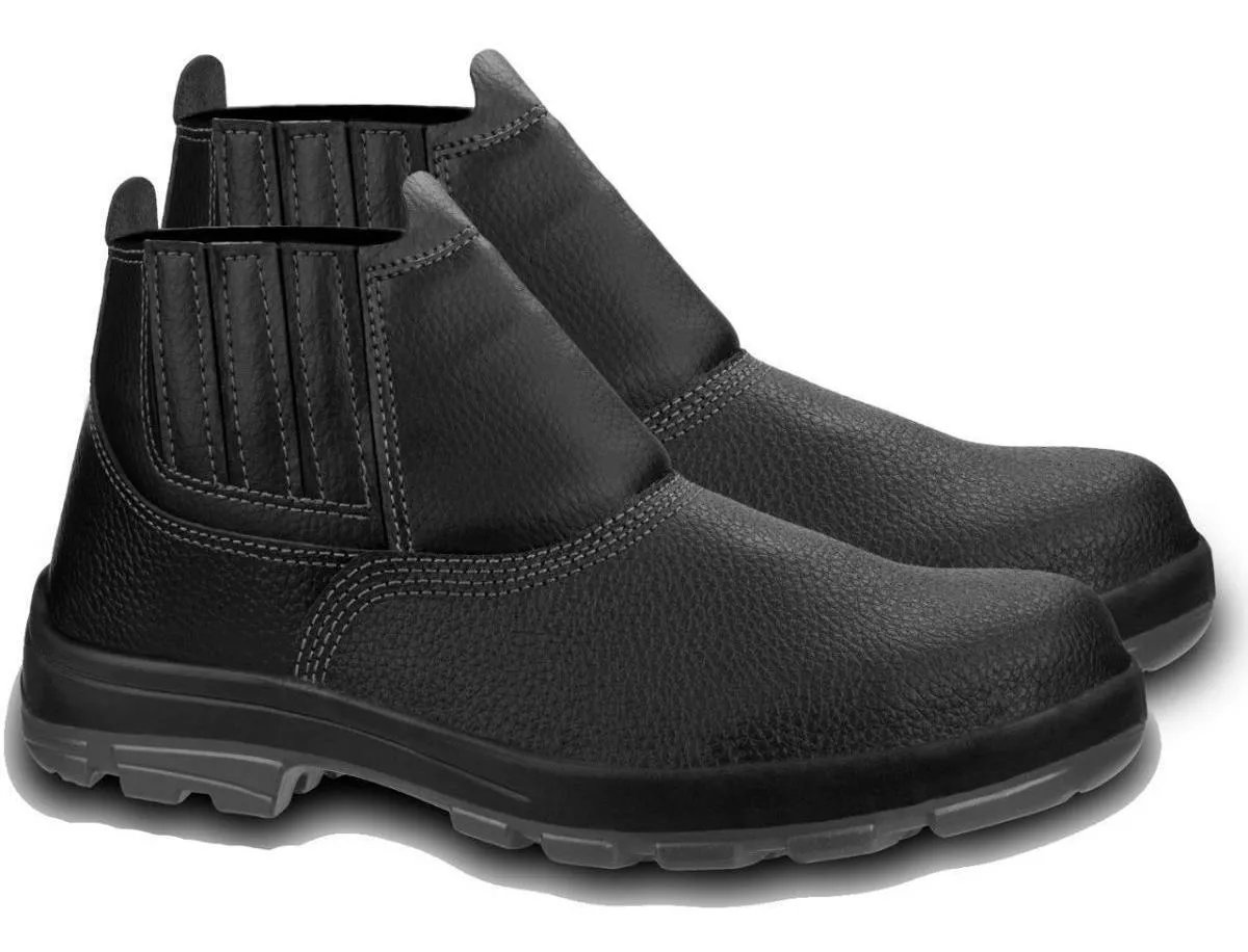 BOTA PT ELASTICO COURO BICO PU BIDEN. 43