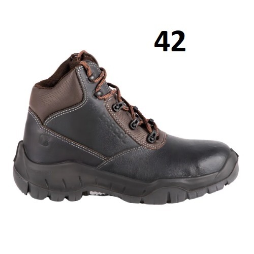 BOTA DANUBIO PT COURO BICO PLAST 42
