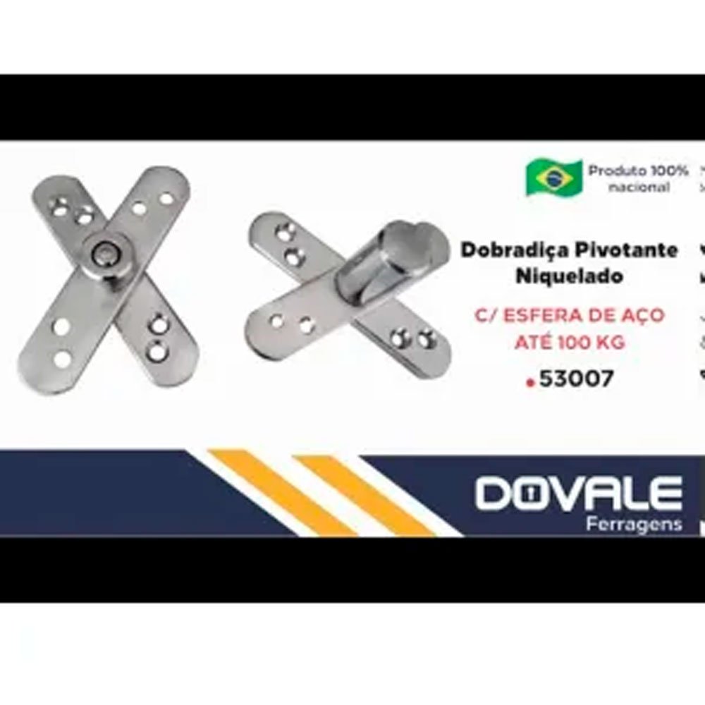 DOBRADICA PIVOTANTE FERRO C/ ESFERA ATE 100 KG