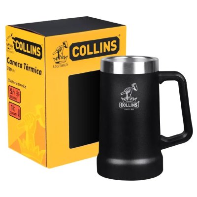 CANECA TERMICA PRETA - COLLINS