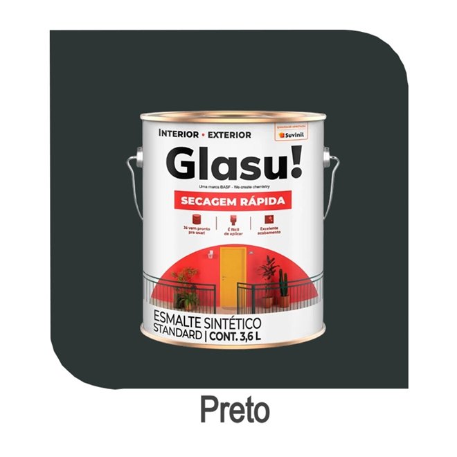 GLASU ES-SINT-BR SECAGEM RAPIDA PRETO 3,6L 53437341
