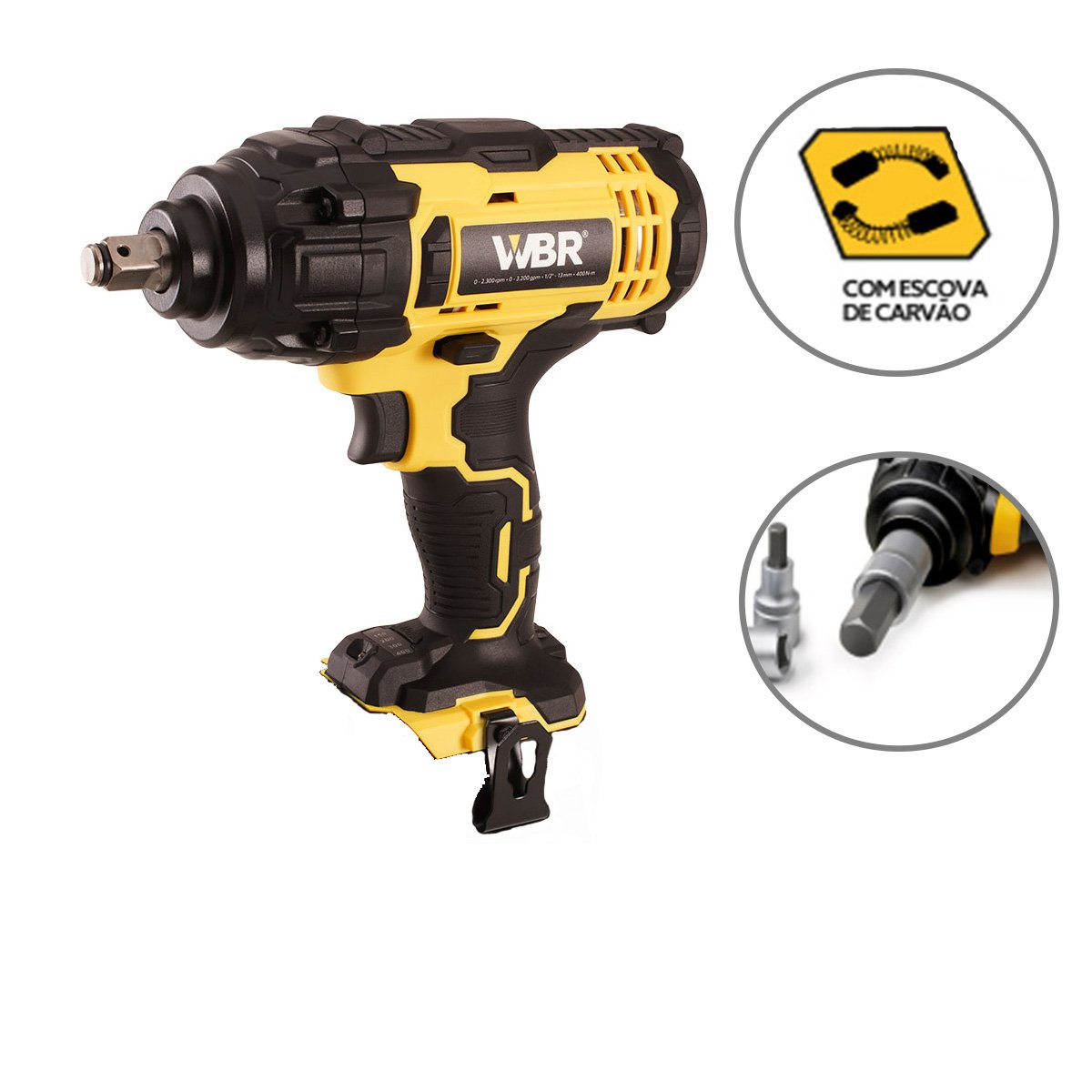 CHAVE IMPACTO 1/2" 400NM S/B - WBR CORDLESS