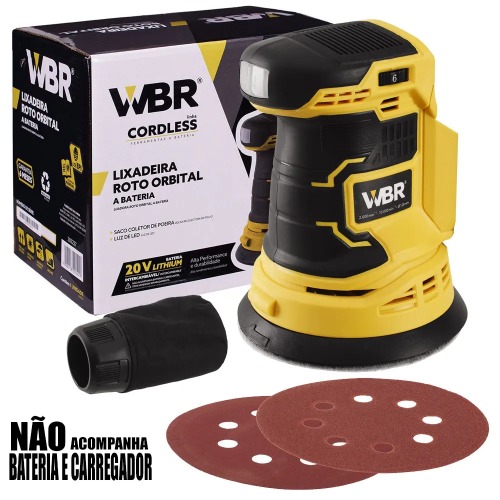 LIXADEIRA 125 MM ROTO-ORBITAL - WBR CORDLESS