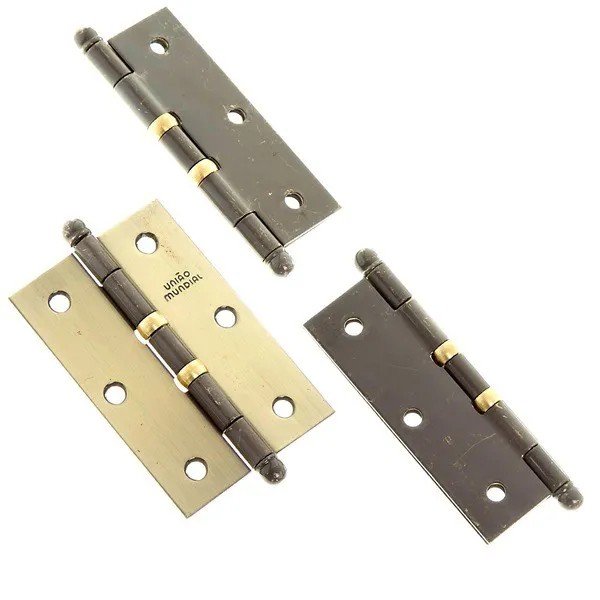 DOBRADICA 3" 1/2 C/ANEL DOURADA CART