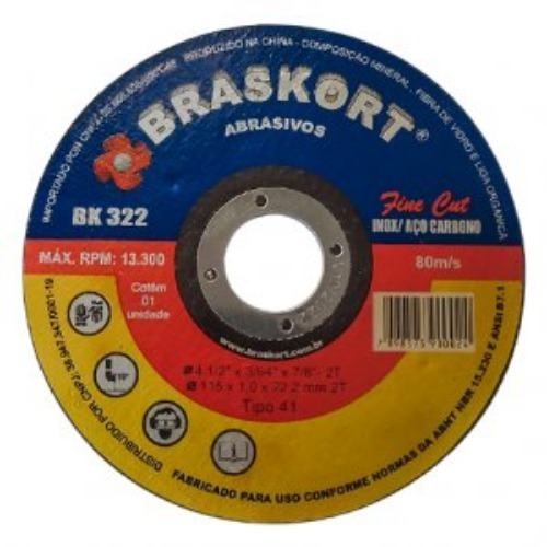 DISCO CORTE 12" X 3.0 X 1" BRASKORT
